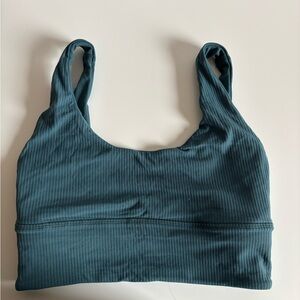 lululemon athletica Ribbed Scoop Sports Bralette in Teal Blue-Green